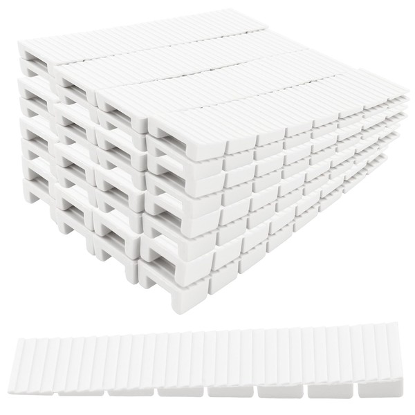 YUENPUN 100 PCS White Plastic Wedges Shims, Furniture Leveling Wedges,