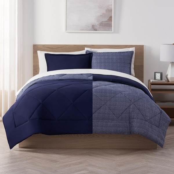 Serta Supersoft Cooling 5 Piece Reversible Complete Bedding Comforter Set