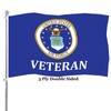 Air Force Veteran Crest Emblem Flag 3x5 Outdoor Double Sided-