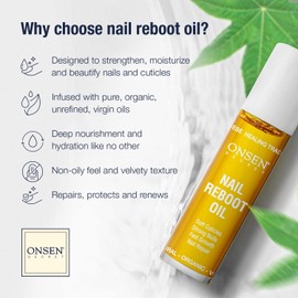 Onsen Secret - Treatment for Damaged Nails - Natural Nail Care & Cuticle Repair - Visible Results for Perfect Nails, Cuticle Conditioner Cream 15 ml & Nail Reboot Oil 10 ml