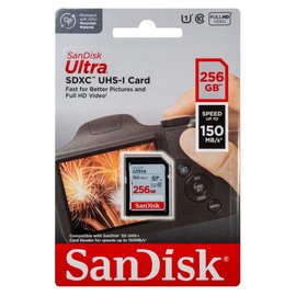 SanDisk 256GB SDXC Ultra Memory Card Works with Canon EOS Rebel T7, Rebel T6, 77D Digital Camera (SDSDUNC-256G-GN6IN) Bundle with Everything But Stromboli Micro & SD Card Reader & Micro Fiber Cloth