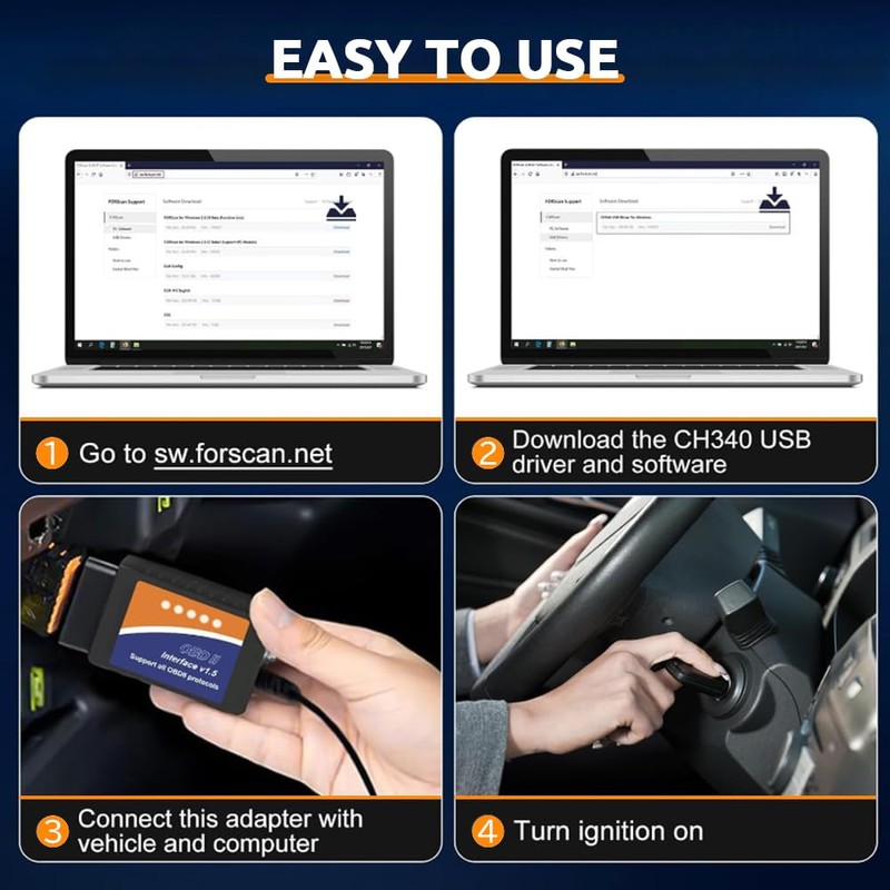 Obd2 Elm327 USB for FORScan with MS HS CAN Switch