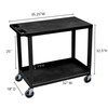LUXOR EC21-B Cart with 1 Tub Shelf with 1 Flat
