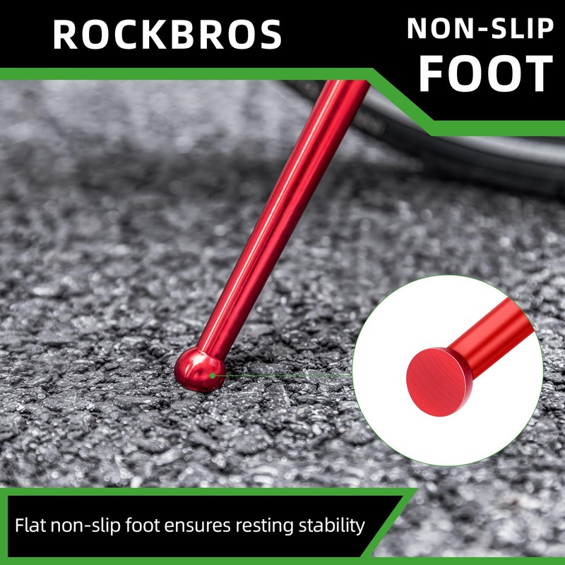 ROCKBROS Bike Kickstand Adjustable Aluminum Alloy Bicycle Side Stand for