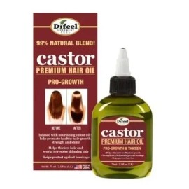 Difeel Aceite Ricino Tratamiento Crecimiento Cabello Castor
