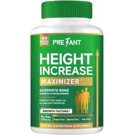 Pretant Natural Growth Support Supplement with Calcium & Vitamin D for Bone Development