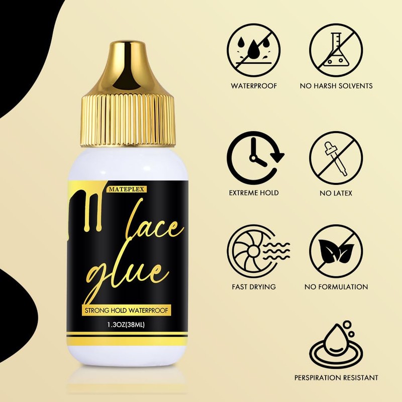 Invisible Wig Bonding Adhesive, Lace Glue for Wigs(1.3oz)