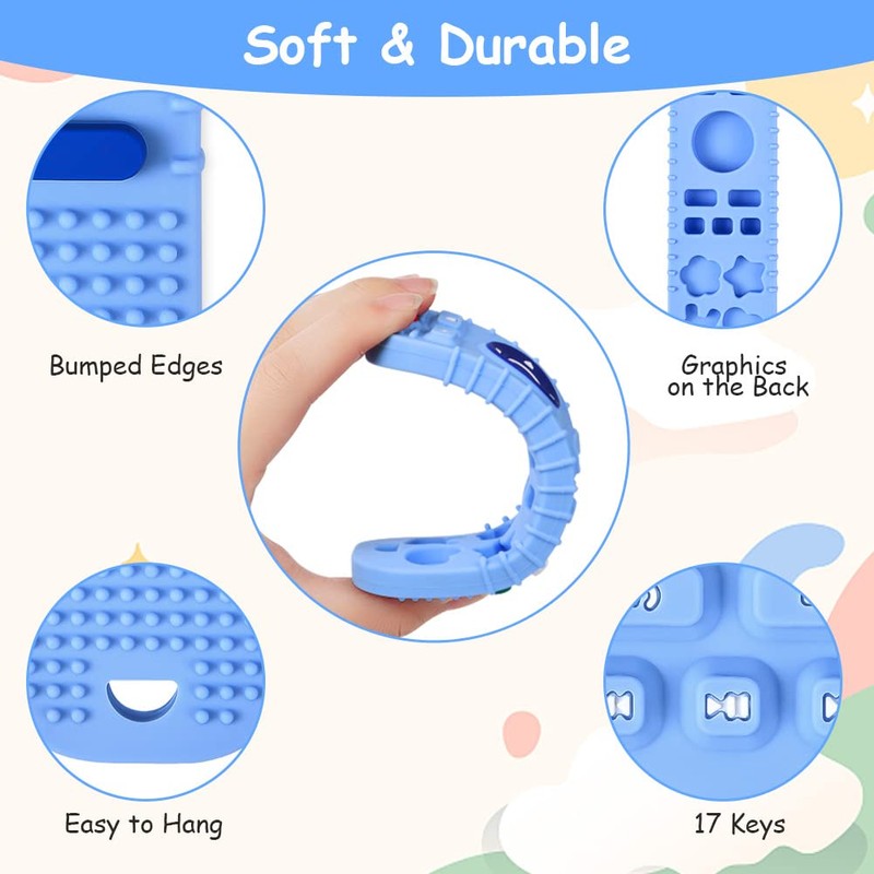 Silicone Baby Teething Toys, Remote Control Shape Teethers Toys with
