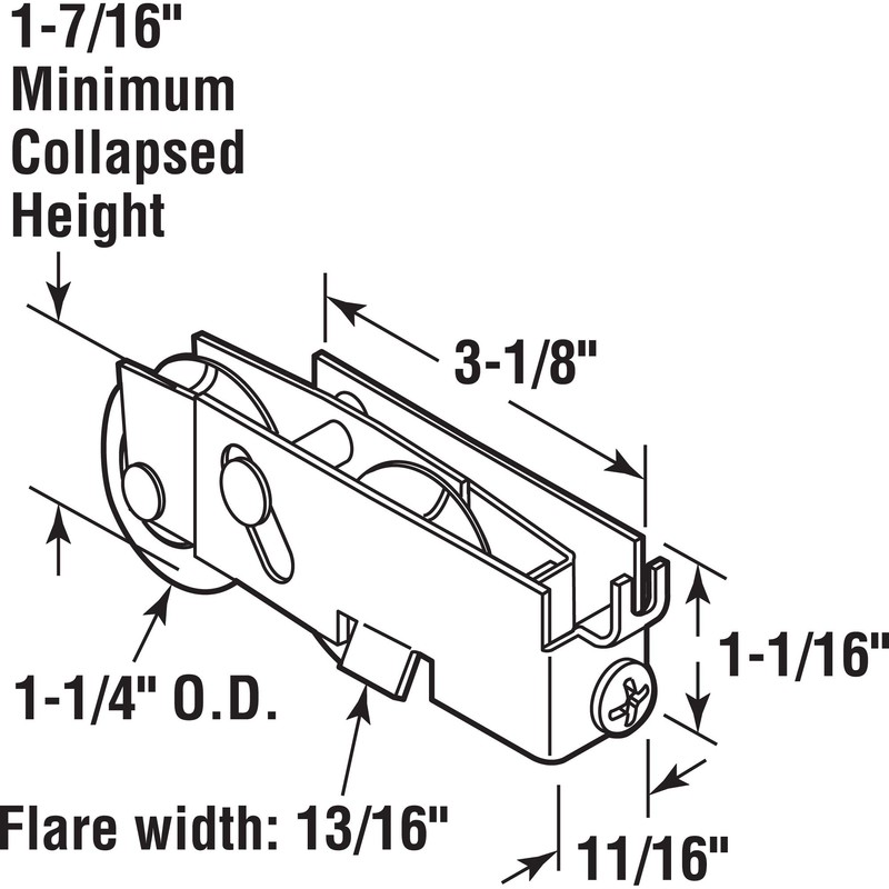 Prime-Line D 1552 1-1/4 pulgadas Rodamiento de bolas de acero,