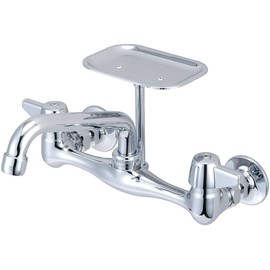 Central Brass 0048-UA Two Handle Wallmount Kitchen Faucet in Chrome