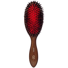 L'Artisan Brossier - Pneumatic Cushion Hair Brush Made of Solid Beech Wood - Traditional Brush Large Size, 100% Natural, Pure Boar Bristles - French Manufacture