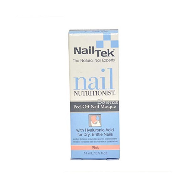 Nail Tek Nutritionist Peel-Off Nail Masque with Hyaluronic Acid, Hydrate, Nourish, and Strengthen Soft and Peeling Nails, 0.5 oz, 1-Pack