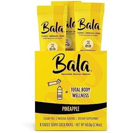 BALA- Paquete de mezcla de bebida de cúrcuma de hidratación  Polvo de electrolitos sin azúcar, recuperación muscular, suppo inmune
