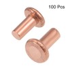 sourcing map 100pcs 1/8" x 15/64" Flat Head Copper Nails