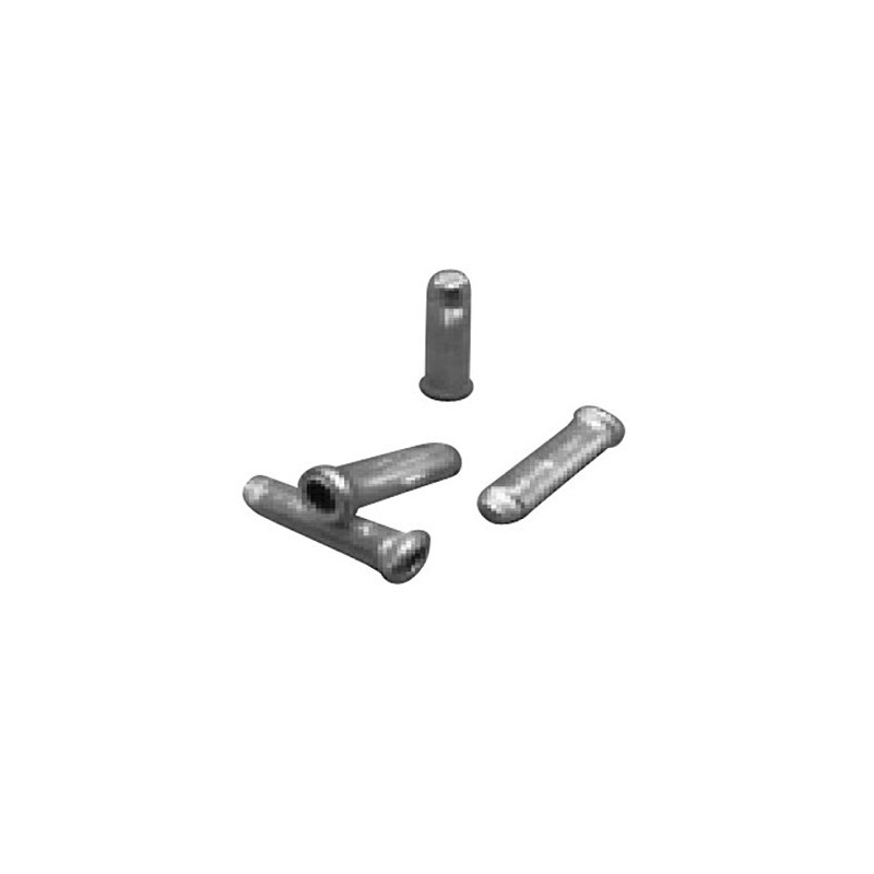 Ashima Cable End Caps (Bottle of 500) Brake Cable, Silver,
