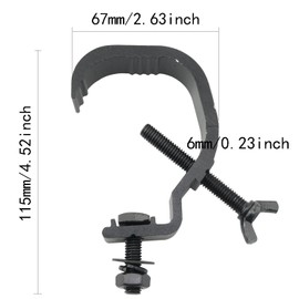 Pro Bamboo Kitchen 2PCS Stage Light Truss Clamps Aluminum Alloy 1.18-2 inches OD 44 lbs. Weight Capacity For DJ Lighting Spotlights Dance Clubs Theater Moving Head Beam Lights Effect Lights Black