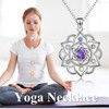 ONEFINITY Yoga Lotus Necklace Chakra Necklace 925 Sterling Silver Chakra