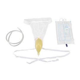 Urine Collector Bag 1000ml Reusable Skin Friendly Silicone Urine Drainage Bag for Elderly