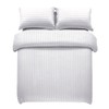 Yorkshire Bedding Single Duvet Cover Set Stripes Satin Hotel Quality