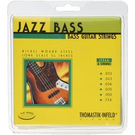 Thomastik Saiten für E-Bass Jazz Bass Flat Wound Satz JF346 6-string long scale 34"