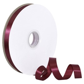 Morex Ribbon Single Face Satin Ribbon, 5/8 inch by 100 Yards, Wine, 07716/00-275