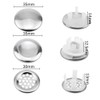 9 Piece Sink Overflow Cover Stainless Steel Bathtub Overflow Overflow