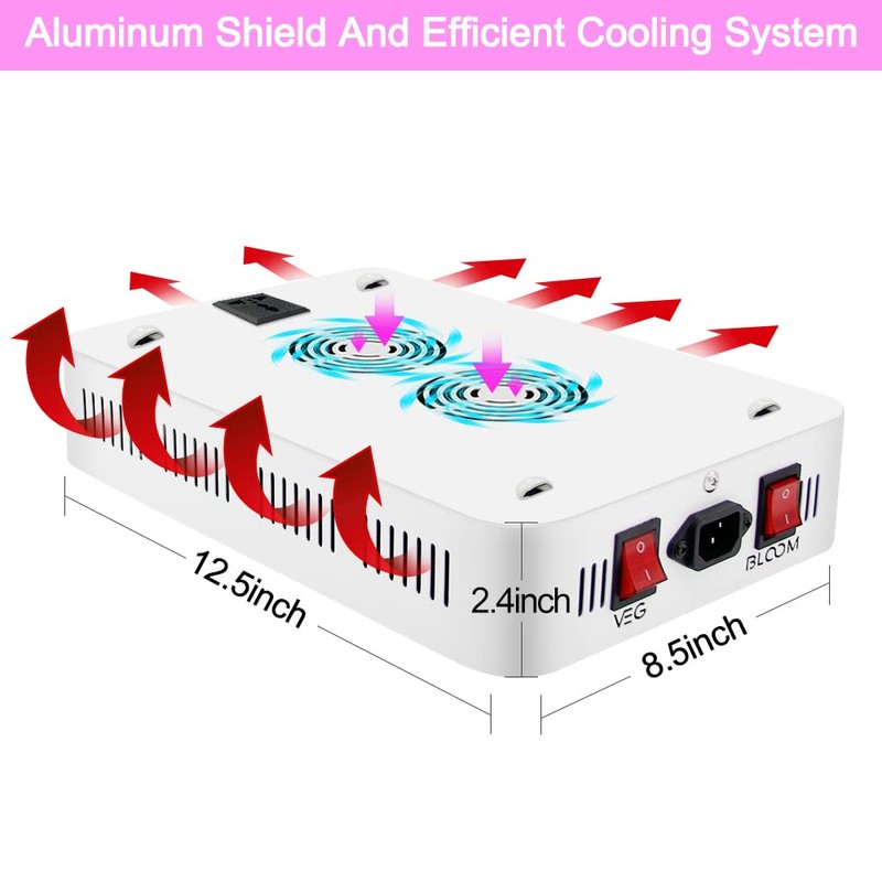 NAILGIRLS LED Grow Light, 600W Grow Lamp for Indoor Plants