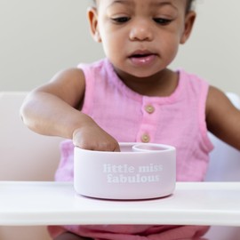 Bella Tunno Wonder Baby Bowls - Silicone Suction Bowl for Toddlers and Babies, Microwave and Dishwasher Safe Food-Grade BPA Free Silicone, Little Miss Fabulous (Divided)