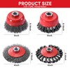 12 Pack Wire Wheel for Angle Grinder, 4-1/2" Heavy Duty