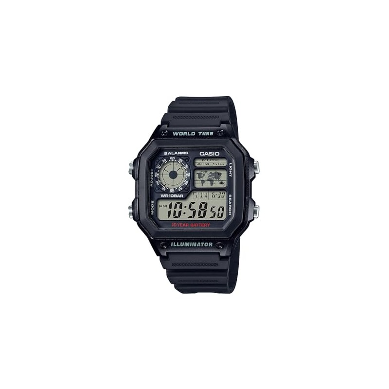 Casio Collection AE-1200WH Watch, Genuine Domestic Product, Black