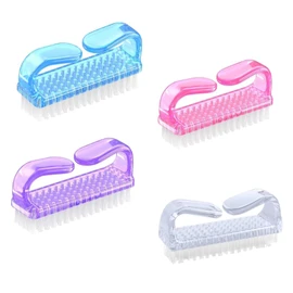 Wzenclave Cepillo de dedos de mango para 4 uñas limpias, herramienta de limpieza de cepillo de manos para limpiar dedos - cepillo de uñas para limpiar uñas de manos y pies