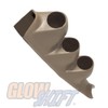 GlowShift Tan Triple Pillar Gauge Pod Compatible with GMC Sierra