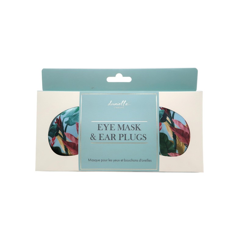 Botanical Palm Blue - Eye Mask & Ear Plug Set