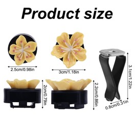 lasuroa 6pcs Flower Car Vent Clips, Cute Car Air Freshener Vent Clip Charm Aesthetic Floral Cars Accessories for Fresh Scent & Interior Decor for Women Girls
