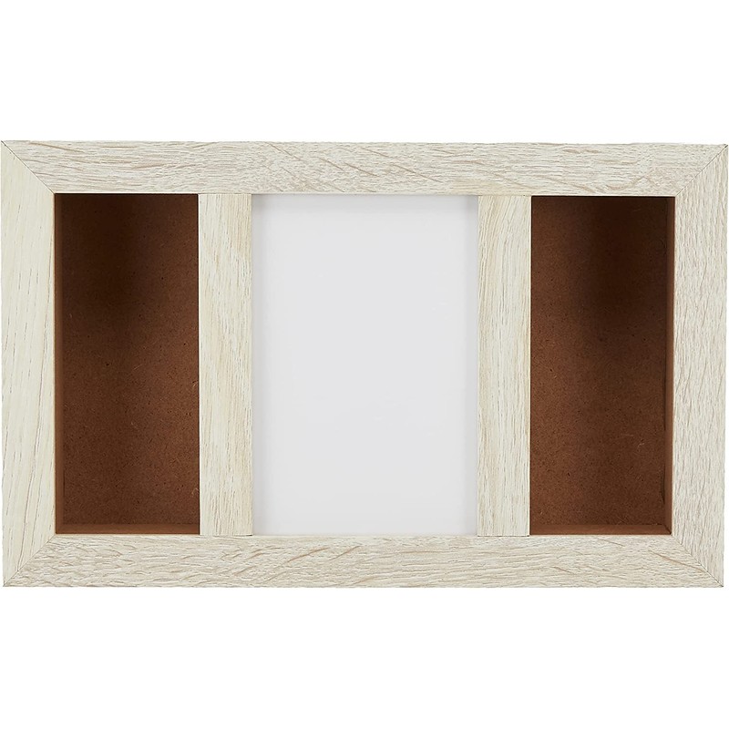 Maruwa Boeki 400893702 Double Box Frame, Vertical Off-White, 10.1 x