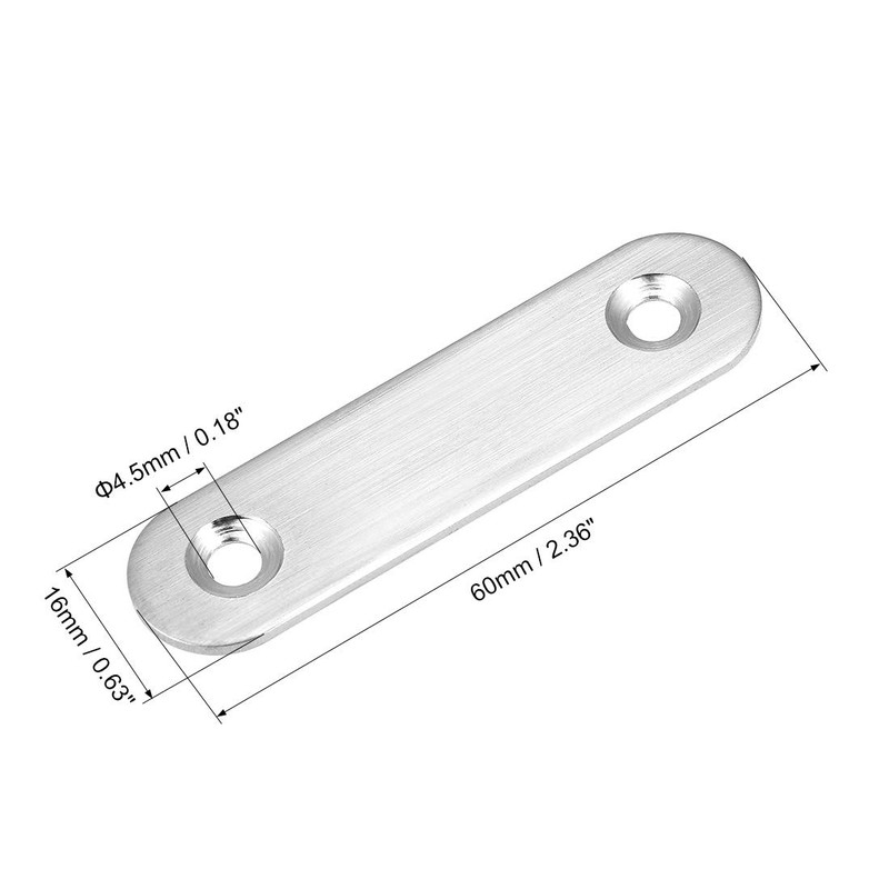 Sourcingmap Repair Plate, 60mm x 16mm, Flat Fixing Mending Bracket