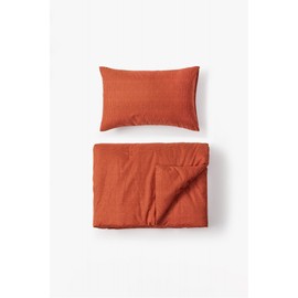 JAJU [JAJU] High-Density Peach Skin Blanket Pillowcase Set_SS_Orange