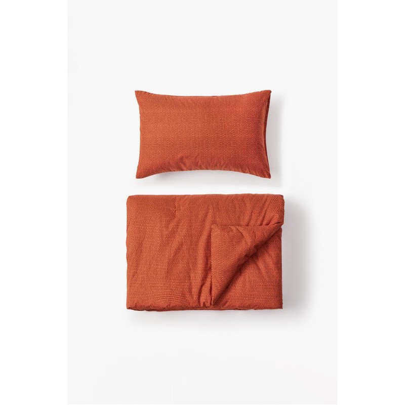 JAJU [JAJU] High-Density Peach Skin Blanket Pillowcase Set_SS_Orange