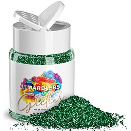 MARBLERS Twinkle Face & Body Glitter [Christmas Green] 1.5oz (42g) | Fine | Non-Toxic | Vegan | Cruelty-Free | Ethically Sourced | Festival, Rave & Party Makeup | Eye, Hair, Nail Polish, Eyeshadow