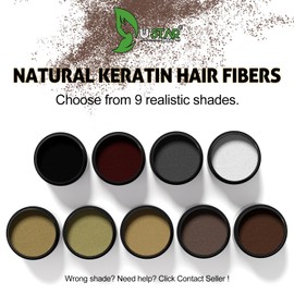 Ustar Hair Building Fibers for Thinning Hair 12g Light Brown Conceals Hair Loss Instantly Thicker Fuller Natural Look 9 Shades for Women & Men