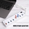 USB3.0 7 High Speed Hub USB Fast Charging Interface ABS