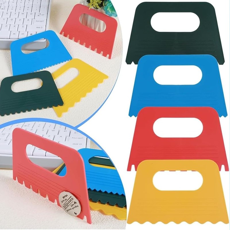 4 Pcs Art Paint Scrapers Kit, Plastic Scraper Tool, Plaster