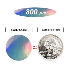 Starboling Circle Stickers,800Pcs 1inch Silver Round Coding Label,dot Stickers,Can Writing for Office,Student Classroom and Other Scenarios