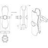 RAM MOUNTS RAM-201UA [Arm 1.5 inch] Double Socket Arm M