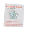 Light Blue Glitter Star Pocket Hug Token for Long Distance