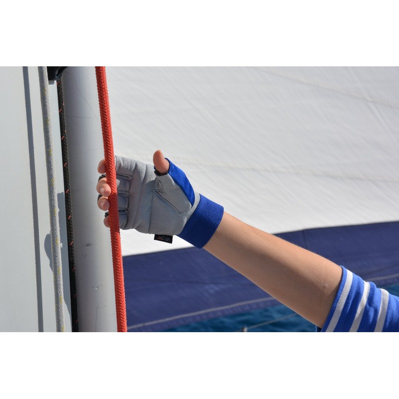 Sailing gloves blue with spandex back Size: XXL