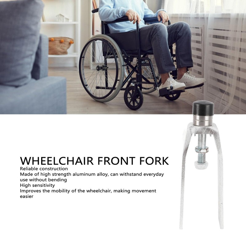 Wheelchair Front Wheel, Wheelchair Front Fork, Aluminium Alloy, High Sensitive