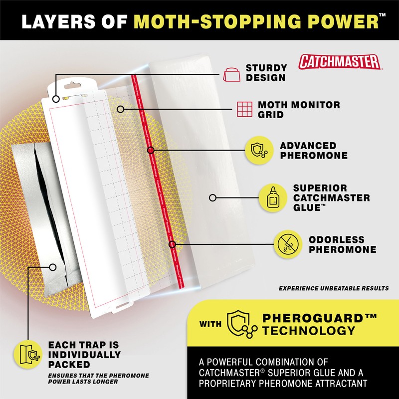 Catchmaster Pantry Moth Traps with Premium Extra Strength Pheromone Technology