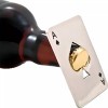 Veraly Tarjeta Destapador Botellas Carta Pokar Acero Inoxidable Color Platado