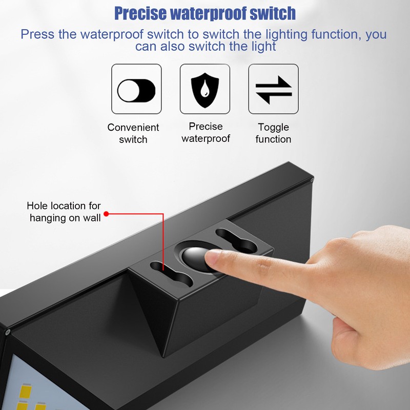 138 LEDs Motion Sensor Light Outdoor Waterproof Solar Wall Lamp